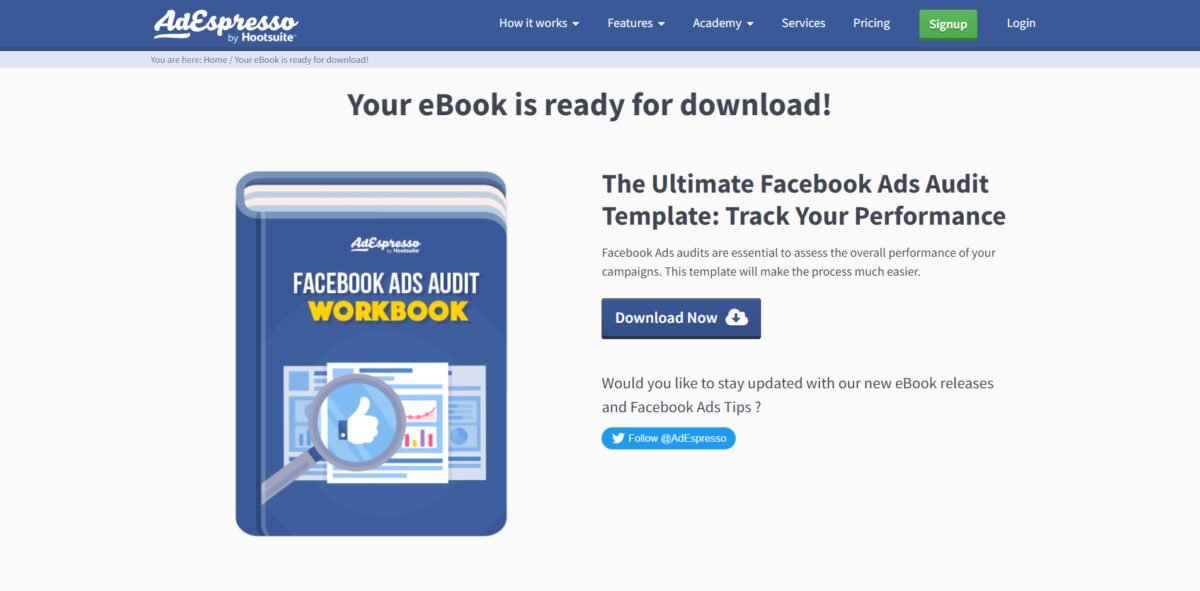AdEspresso Thankyou Page AdEspresso Thankyou Page