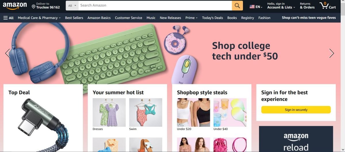 amazon homepage amazon home page