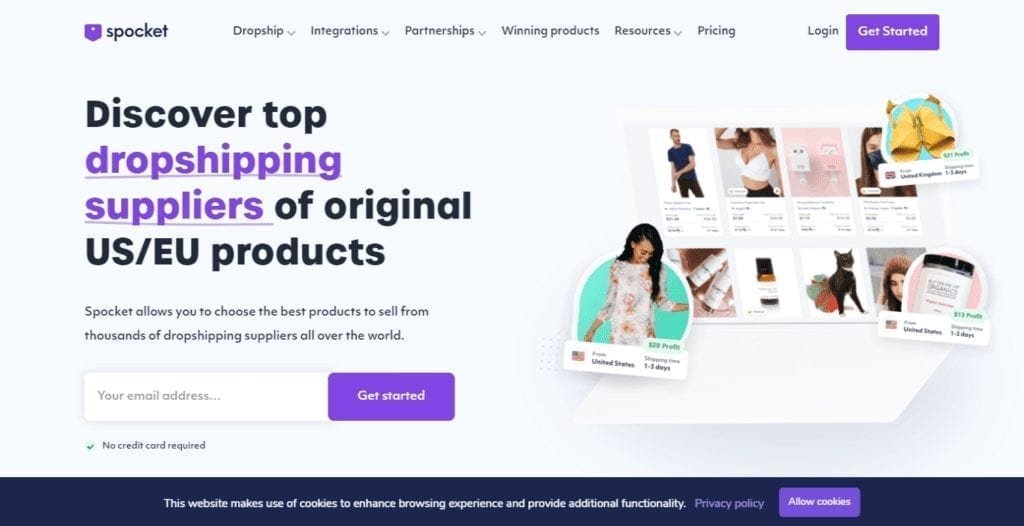Best Dropshipping Suppliers for US EU Products Spocket 1024x526 1 Sprocket Dropshipping suppliers