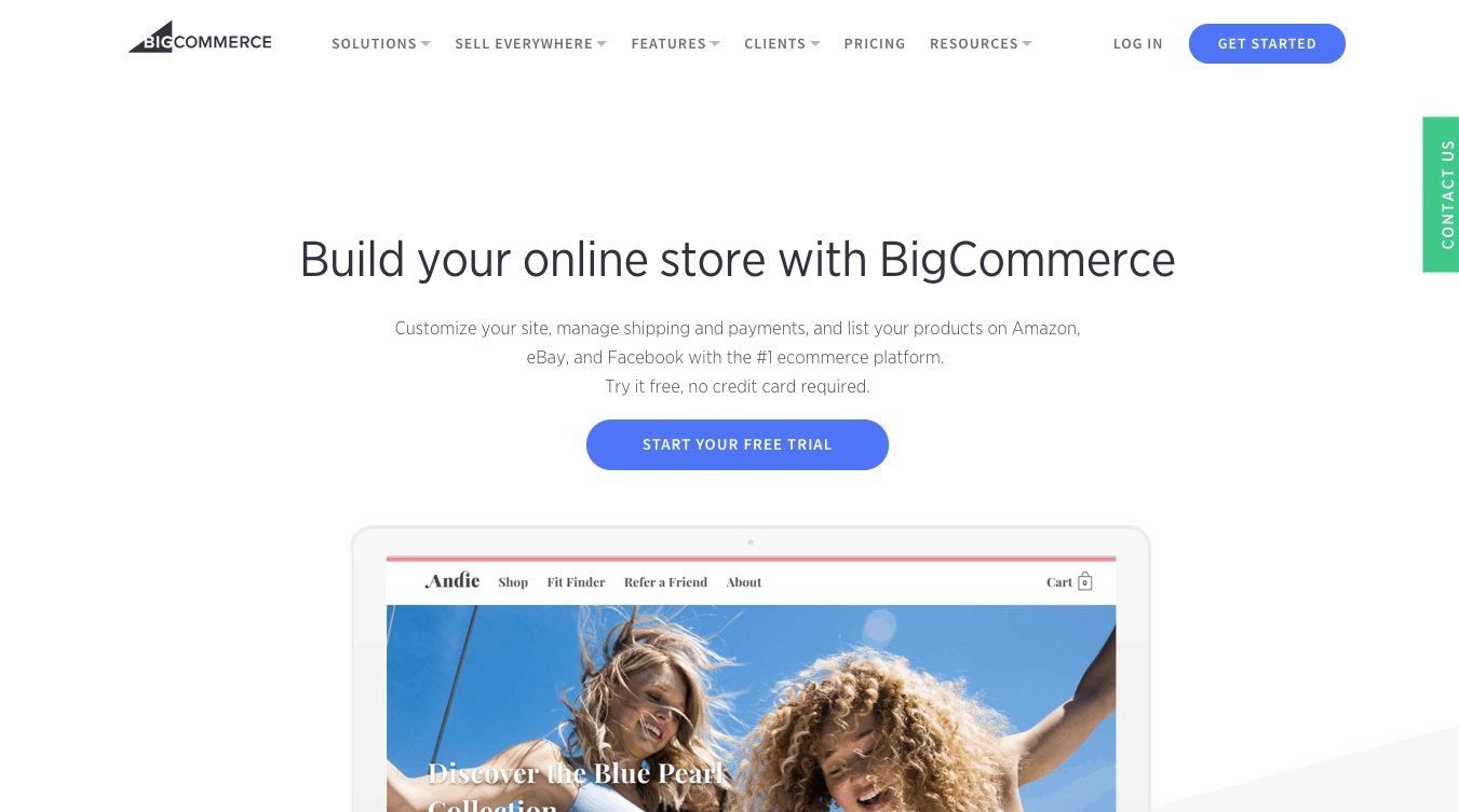 BigCommerce 2018 BigCommerce Home Page