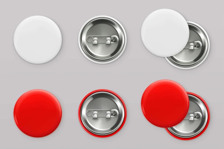Button Pins Button Mockup