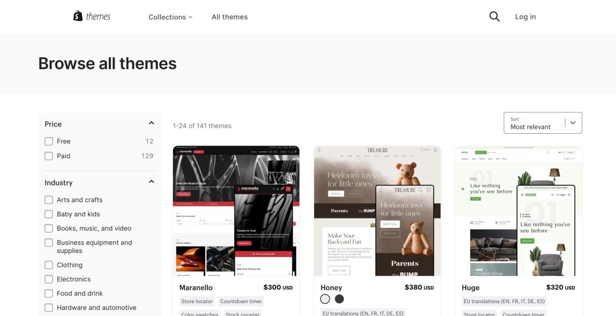 Modèles de sites Web de commerce électronique Thèmes gratuits et premium pour votre boutique en ligne Magasin à thème Shopify