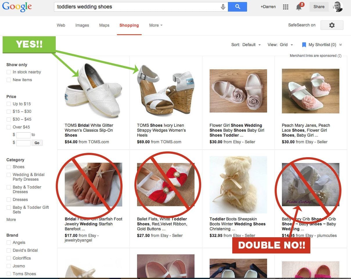 Google Shopping Photos Best Practices Product photos are a vital part of your ecommerce site and data feed. Google is going to crack down on poor images in shopping results. Busy backgrounds, watermarks and logos are a no-no.