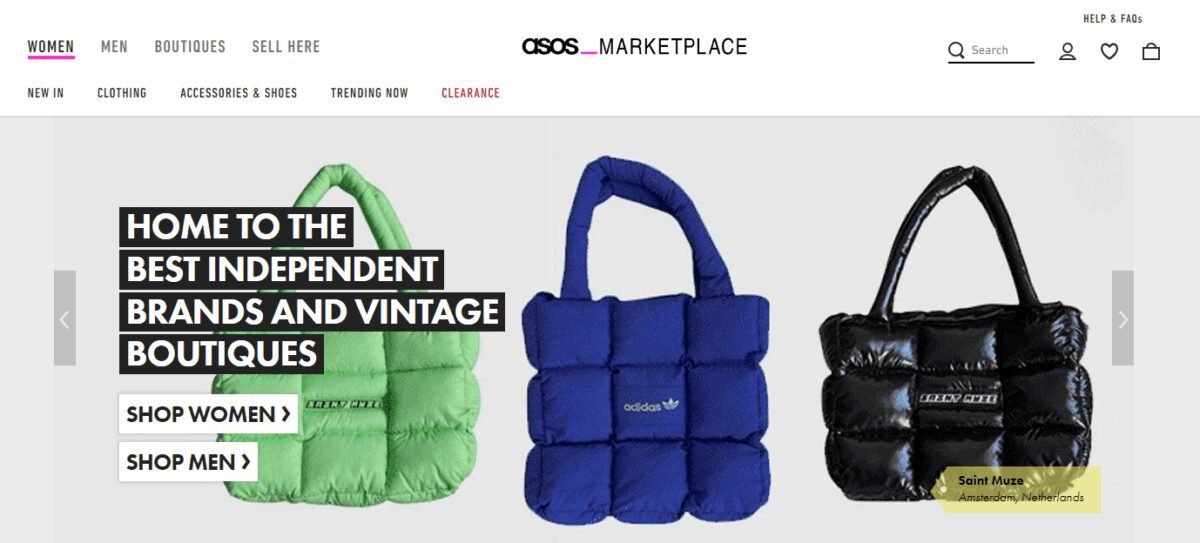 image 1 ASOS Marketplace Homepage