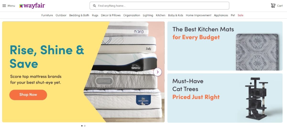 image 10 Wayfair Homepage