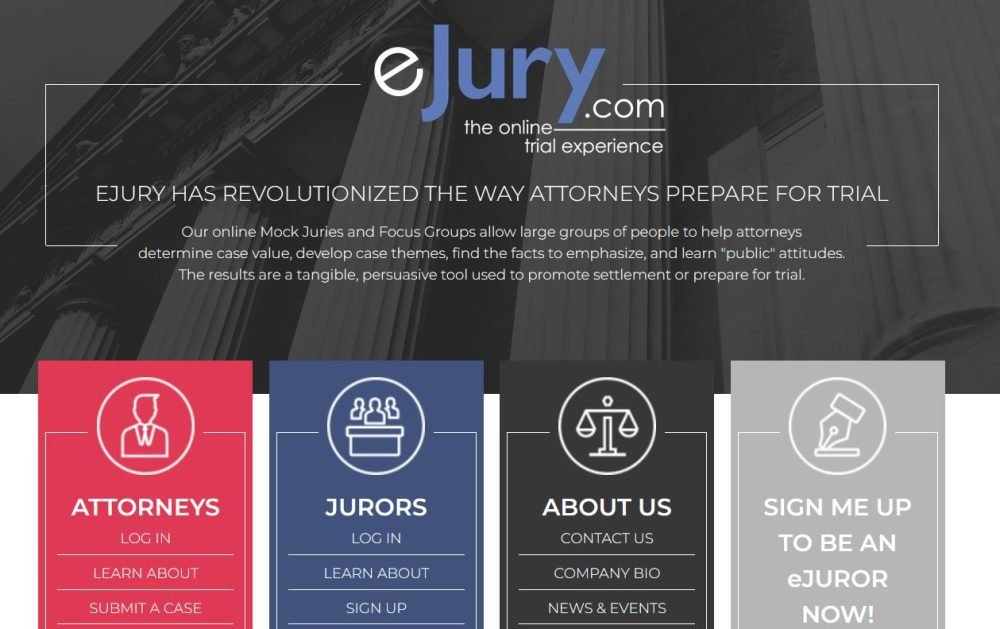 image eJury home page