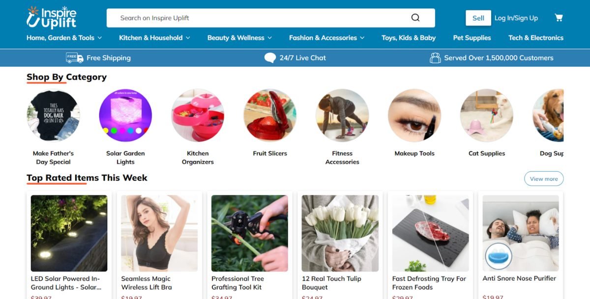 image Inspire Uplift Homepage