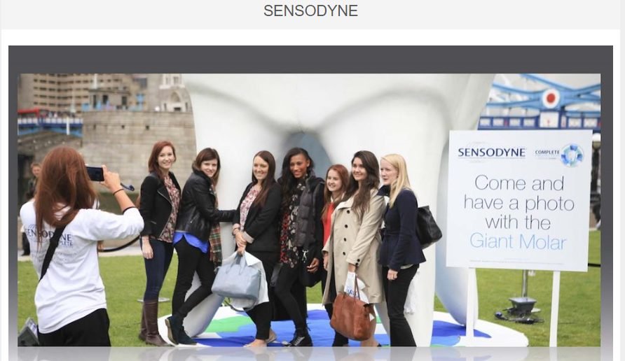 sensodyne marketing campaign Sensodyne experiential marketing campaign