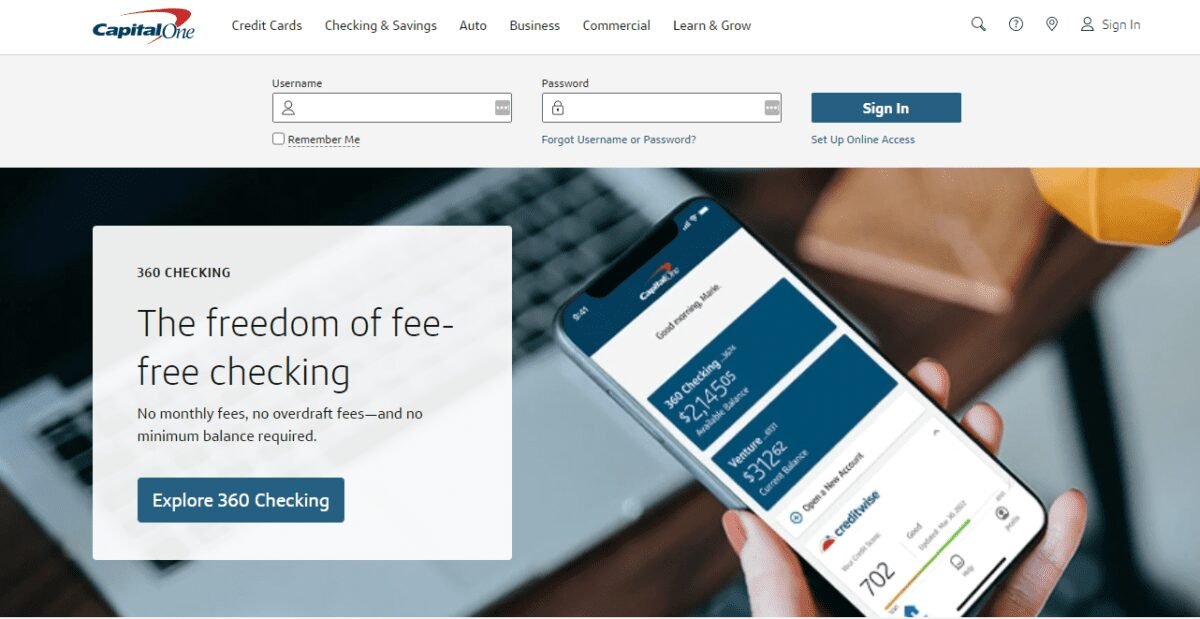 image 22 Capital One Homepage