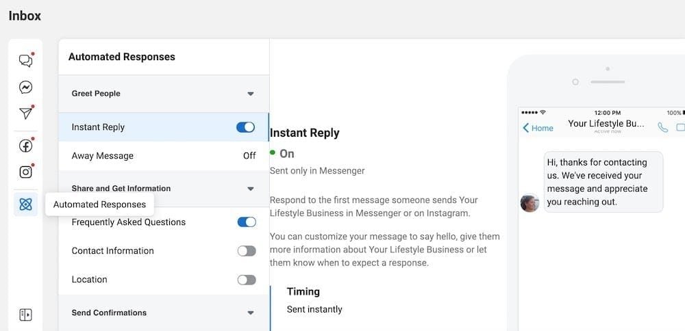 image 19 Step 3: Add an Instant Reply