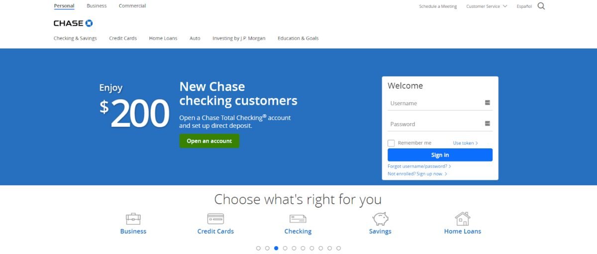 image 24 Chase bank homepage