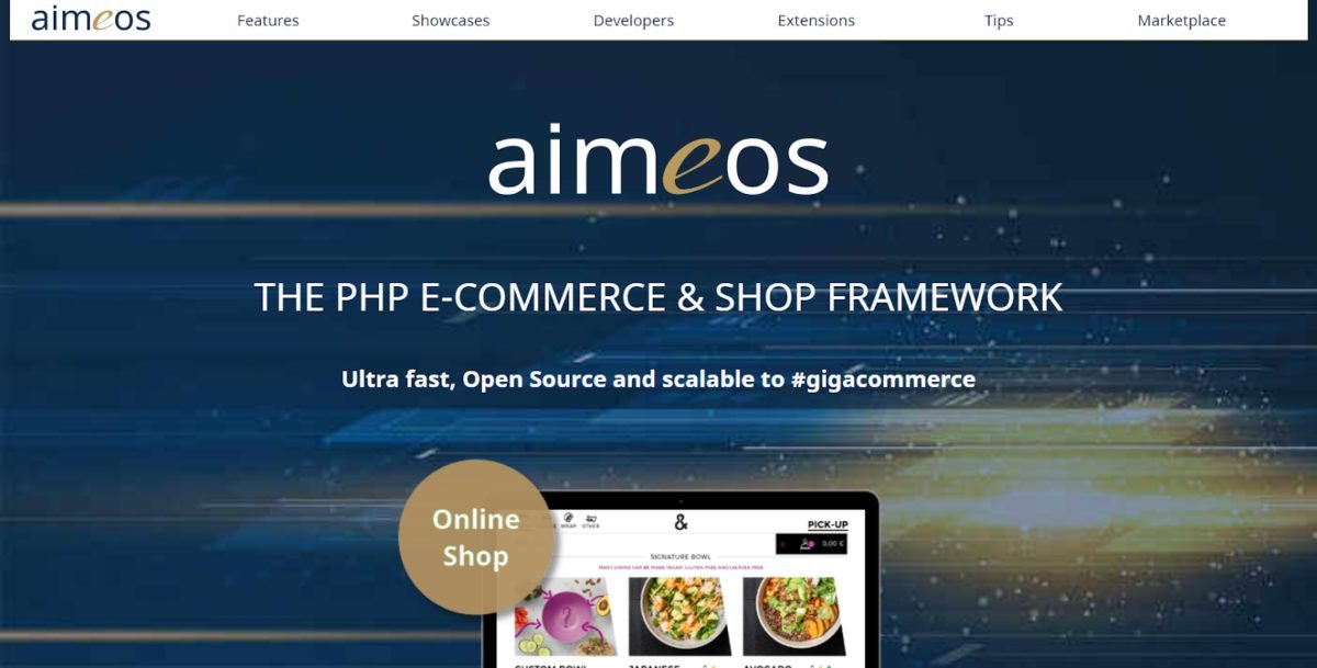 image 3 Aimeos ecommerce framework homepage