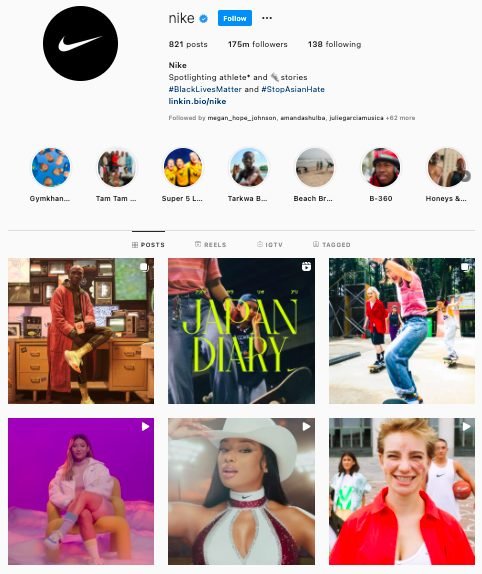 image 3 Nike Instagram page
