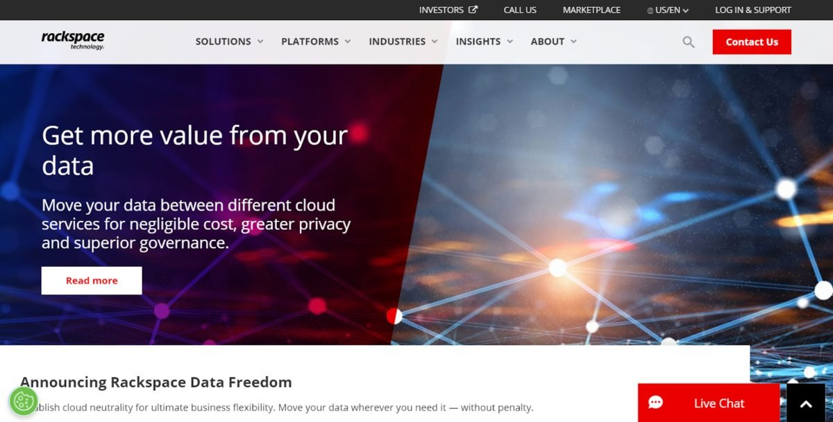 image 39 Rackspace homepage