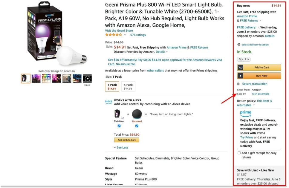 image 4 Amazon Buy Box