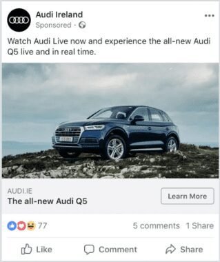 image 29 Facebook Ad Audi Ireland