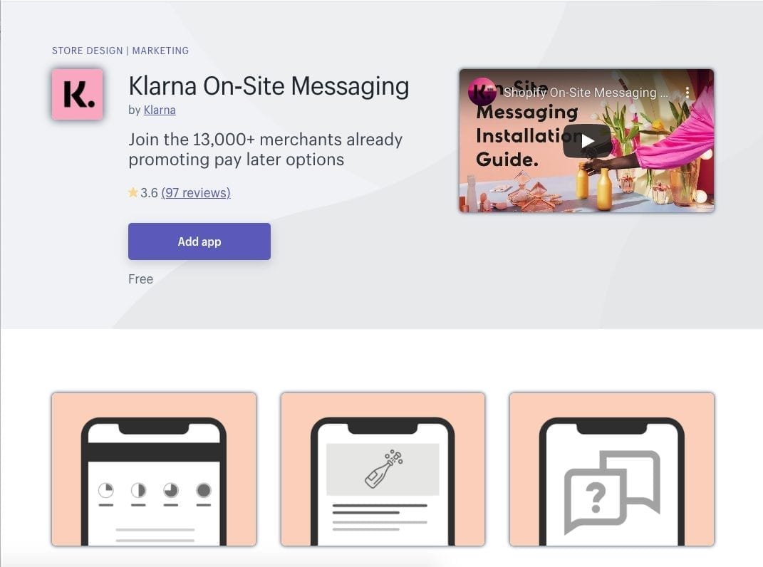 img 6061e2605132c Klarna On-Site Messaging Shopify App