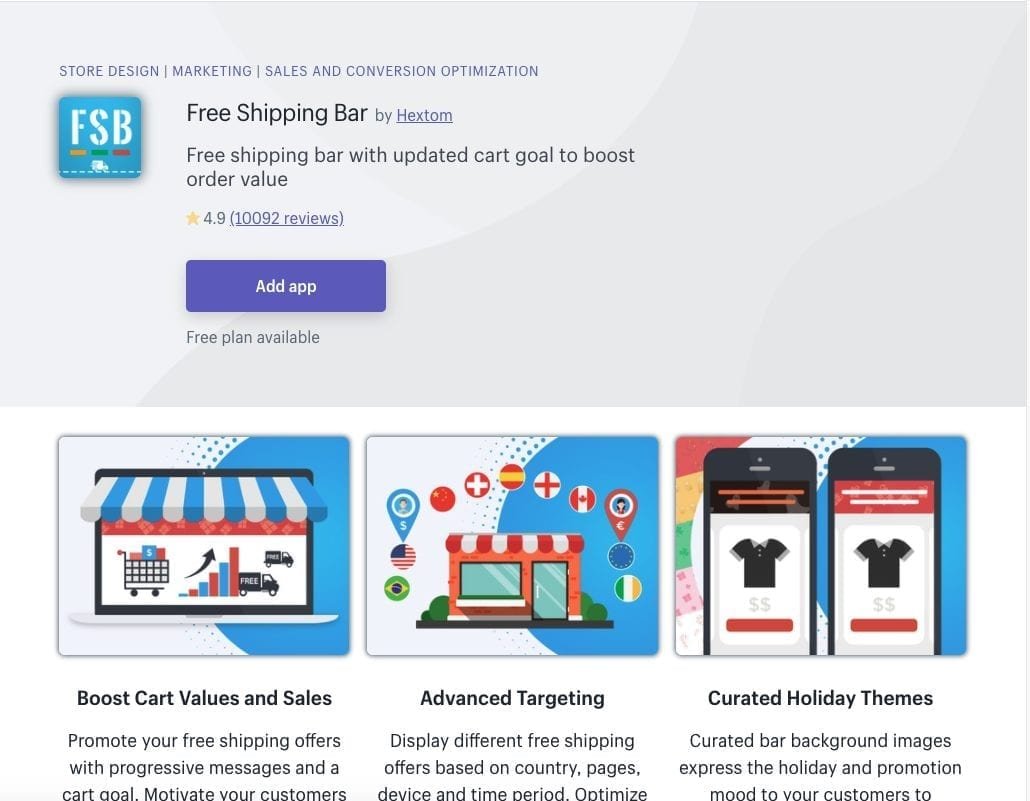 img 6061e2889b8e5 Free Shipping Bar Shopify app