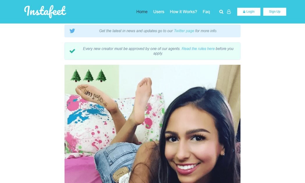 instafeet.com Screenshot InstaFeet Homepage