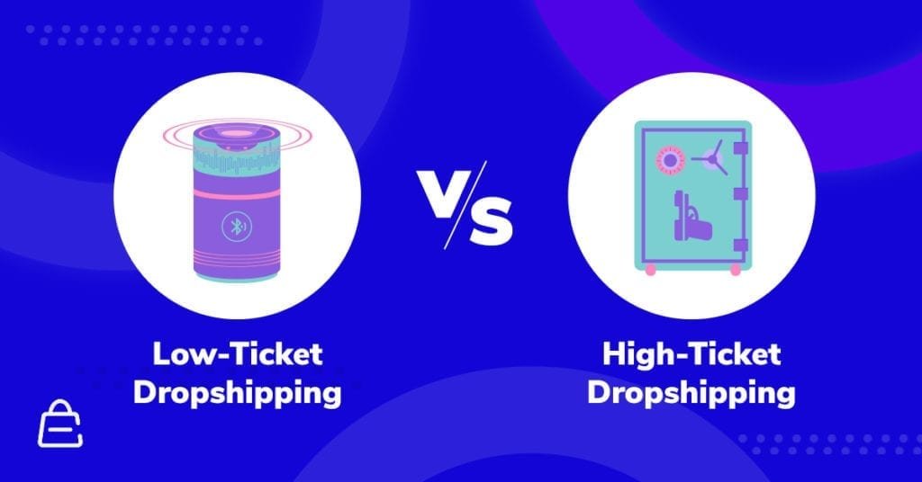 Alternativa de dropshipping de boletos bajos vs altos Entrada alta vs. Dropshipping de bajo costo
