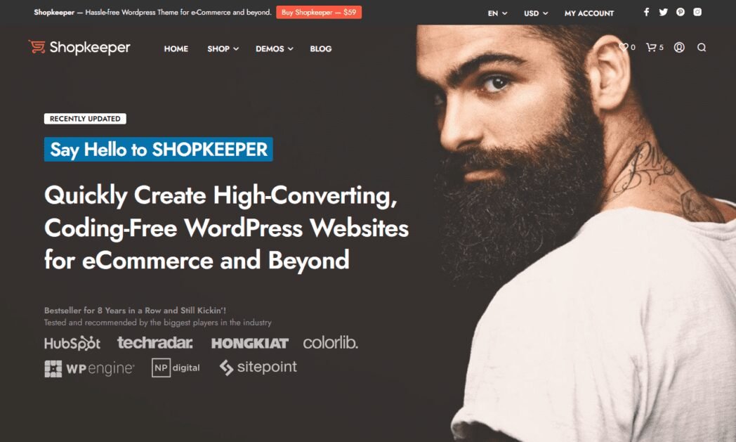 shopkeeper.wp theme.design Screenshot Shopkeeper Theme