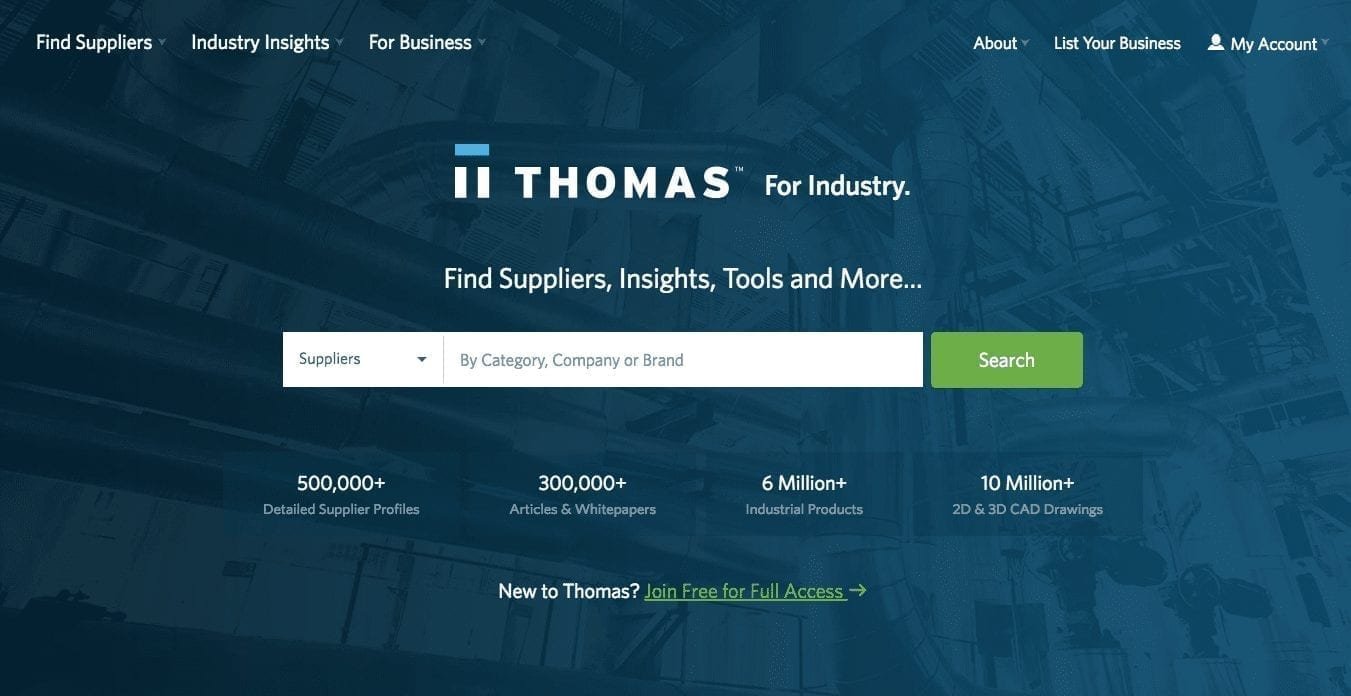ThomasNet® Product Sourcing and Supplier Discovery Platform ThomasNet® Product Sourcing and Supplier Discovery Platform