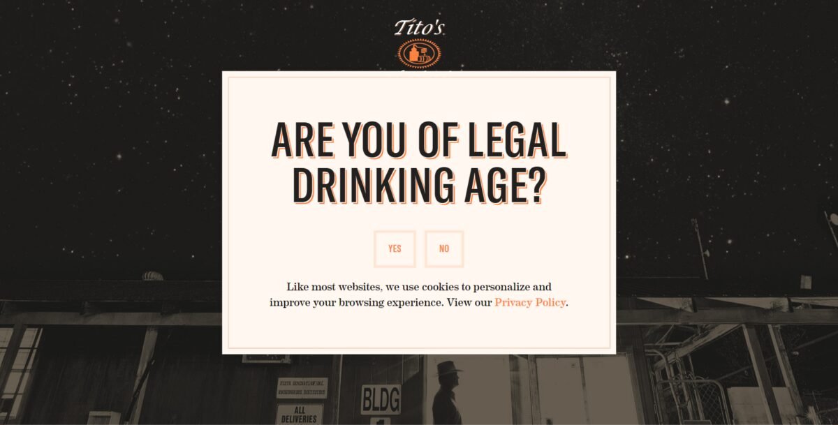 Titos Landing Page Titos