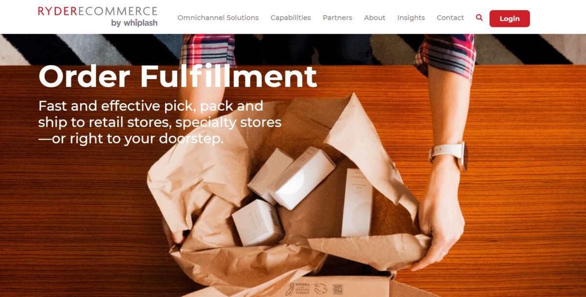 whiplash.com capability order fulfillment Screenshot Ryder E-Commerce by Whiplash