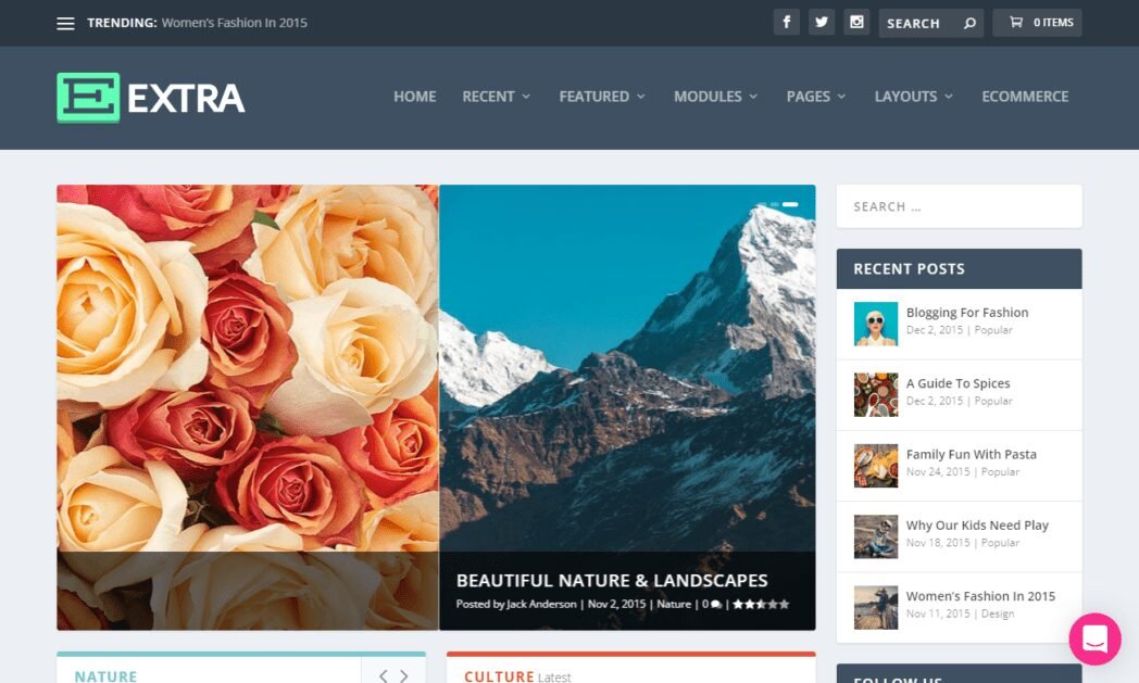 www.elegantthemes.com preview Extra Screenshot Extra WooCommerce Theme