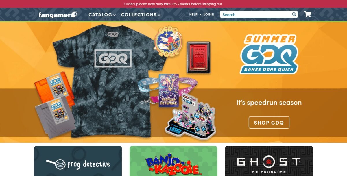 www.fangamer.com Screenshot Fan Gamer Homepage