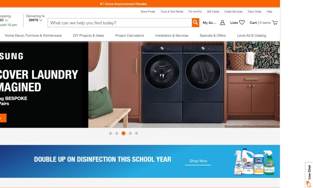 www.homedepot.com Screenshot Home Depot Homepage