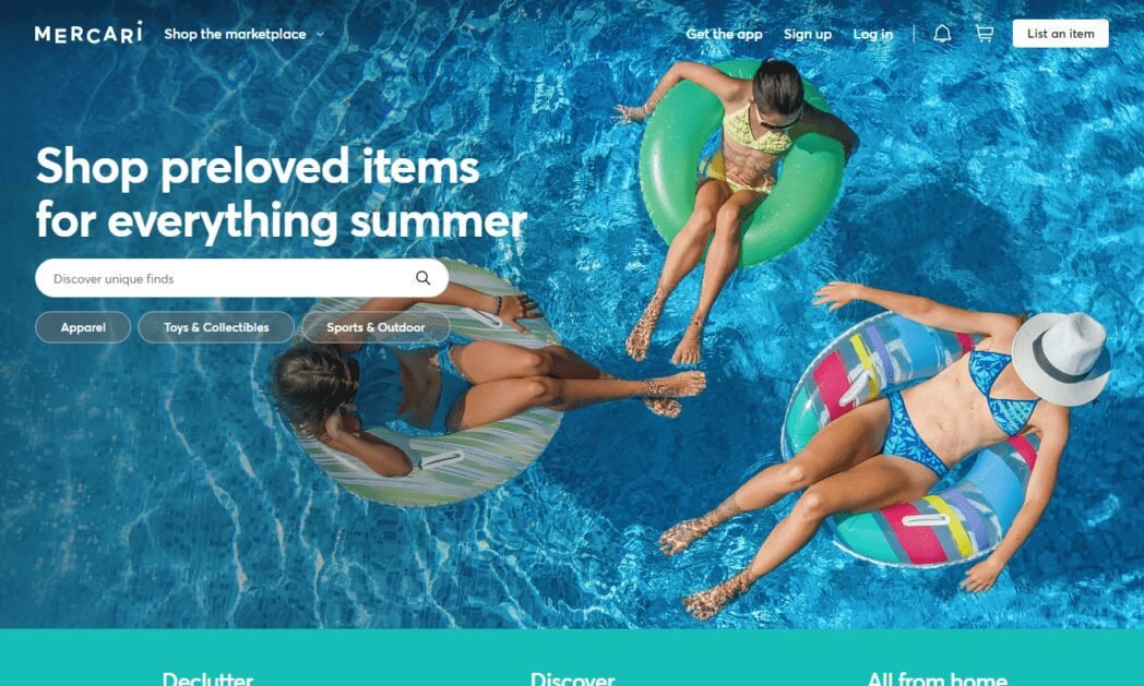 www.mercari.com Screenshot Mercari Homepage