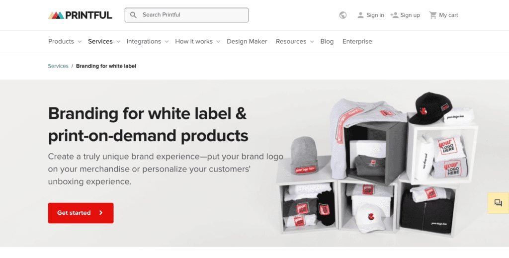 www.printful.com white label productsScreenshot 1 1024x519 1 Printful Branding and White Labeling