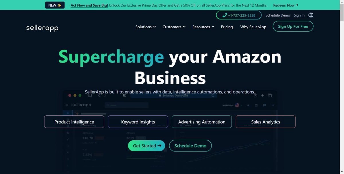 www.sellerapp.com Screenshot SellerApp