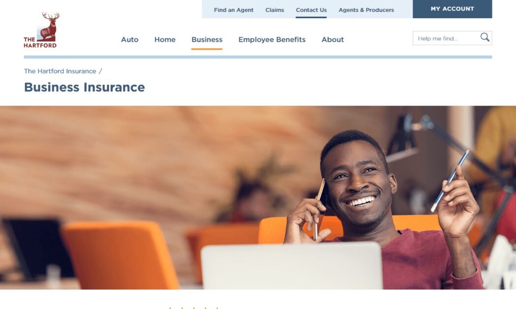 www.thehartford.com business insuranceScreenshot The Hartford Business Insurance Homepage