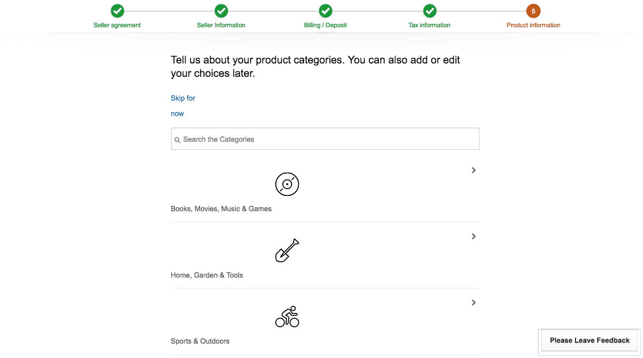 5 Product information Amazon Product Categories