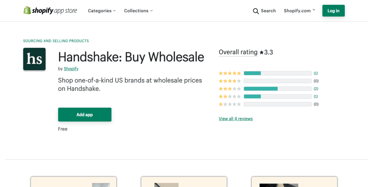 apps.shopify.com handshake buy wholesaleScreenshot 1 Handshake