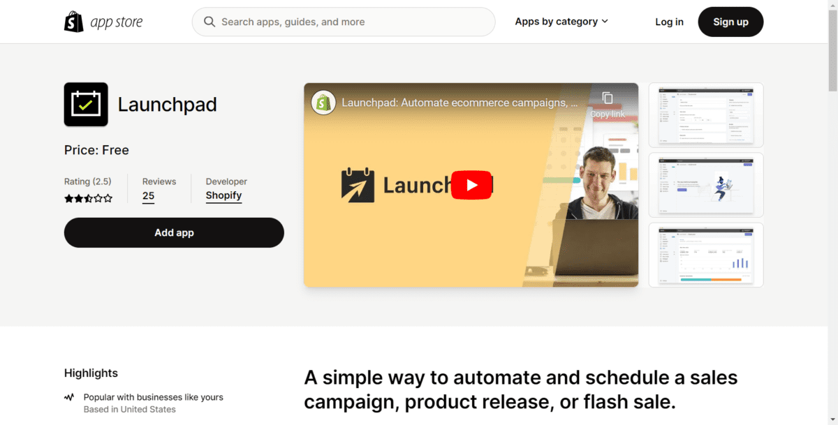 apps.shopify.com launchpadScreenshot apps.shopify.com launchpadScreenshot