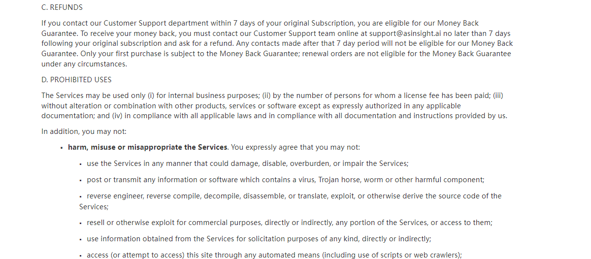ASINSIGHT Refunds ASINSIGHT Refunds