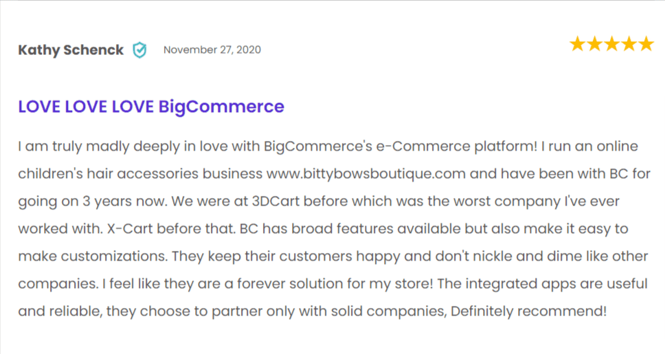 BigCommerce Reviews Pros and Cons Actual Performance BigCommerce User Review