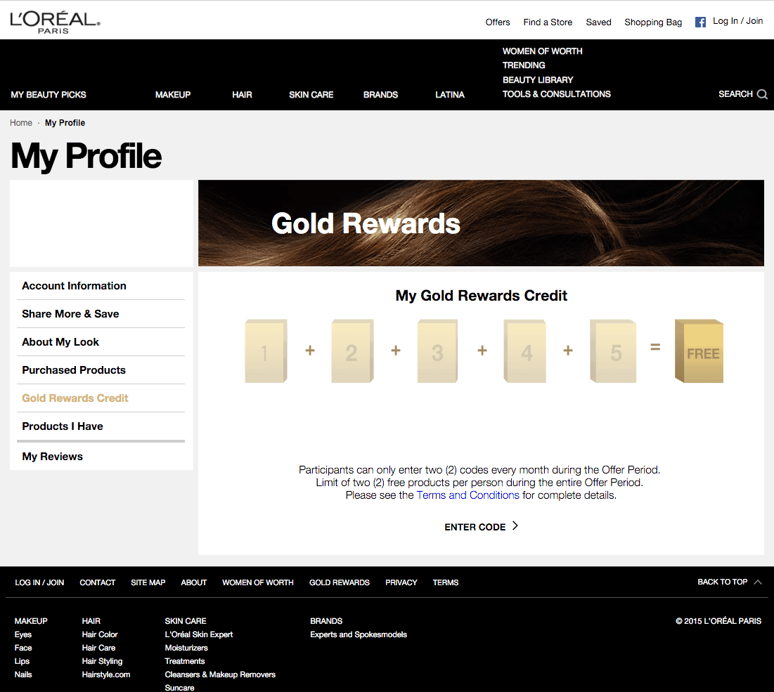 By L Oreal Paris Punch L’Oreal Gold Rewards