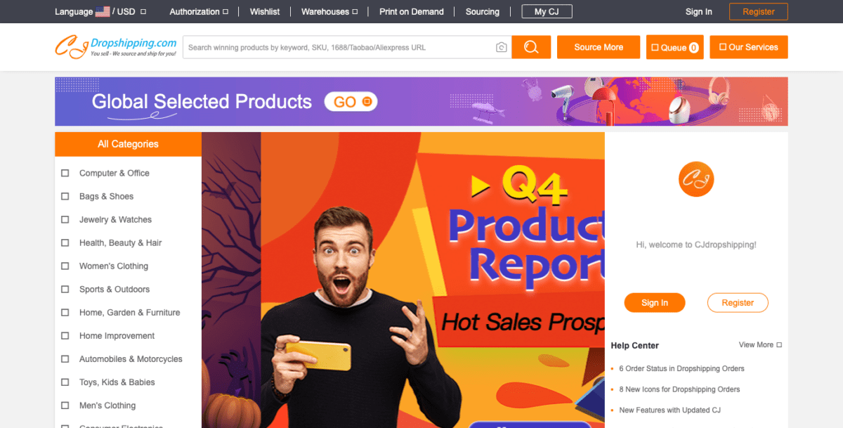 cjdropshipping.com Screenshot cjdropshipping