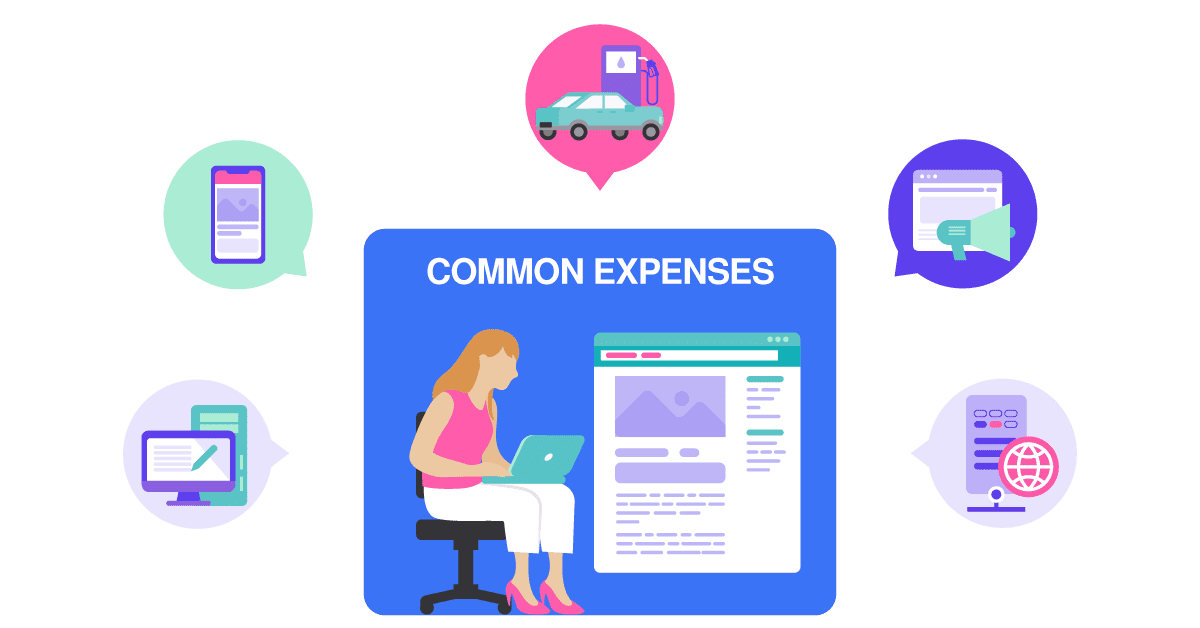 Common Blogger Expenses Ecomm CEO Image blogger common expenses graphic