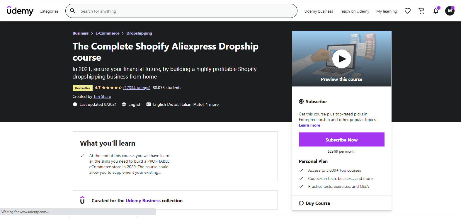 complete shopify aliexpress dropship course The Complete Shopify Aliexpress Dropship course
