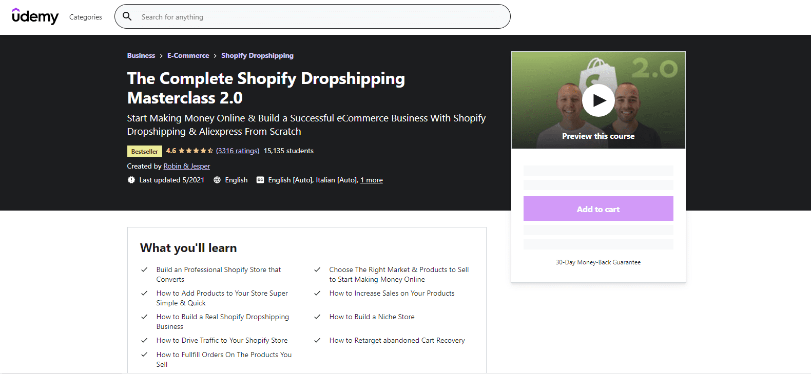 Complete Shopify Dropshipping Masterclass Complete Shopify Dropshipping Masterclass