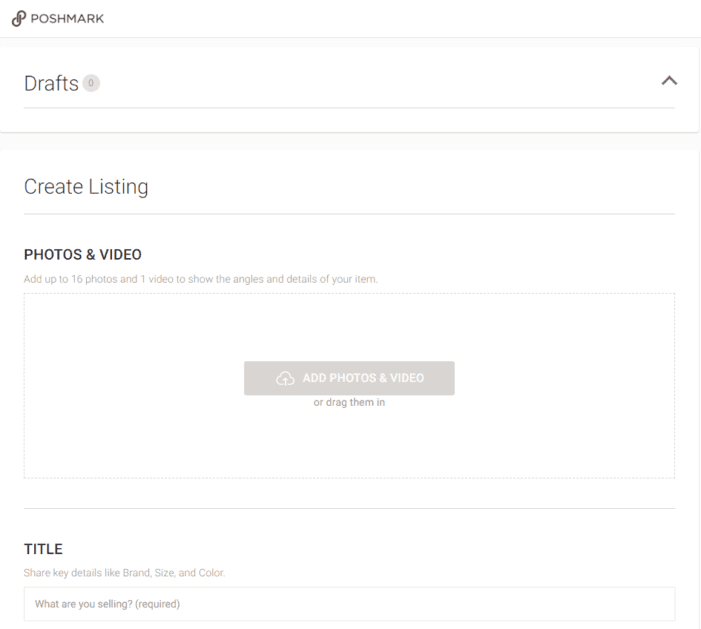 Create Listing Poshmark Creat Poshmark Listings