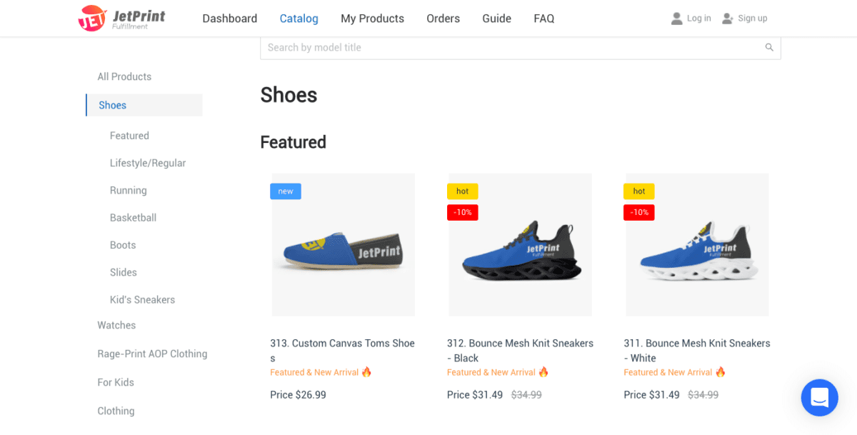 dashboard.jetprintapp.com catalogScreenshot As an example, here are some customizable boots offered via JetPrint: