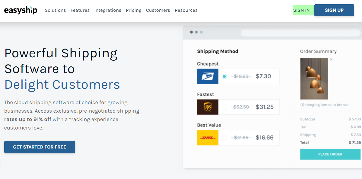 EasyShip Home Page 2024 EasyShip Home Page 2024