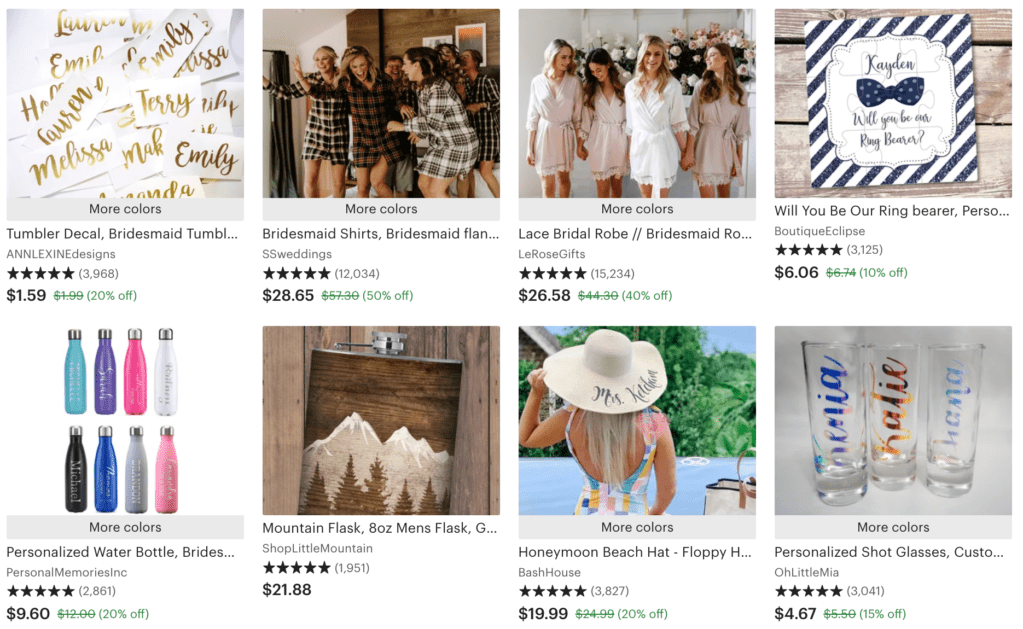 etsy bridesmaids gifts Various products on Etsy