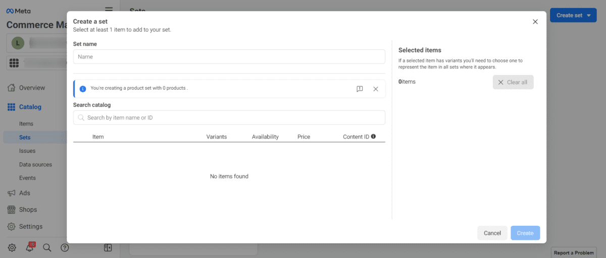 Facebook Shop Sets Create 2 Facebook Shop Sets Create 2